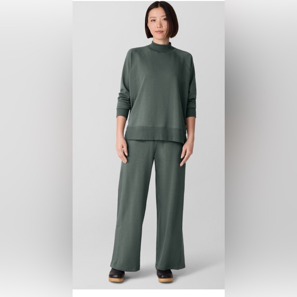 NWT Cozy Brushed Terry Hug Straight Pant & Mock Neck Top Lounge Set . Size L - Picture 6 of 15